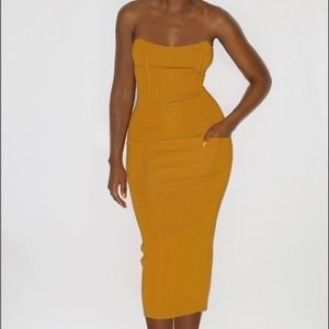 Hanifa Vivian Dress - Mustard